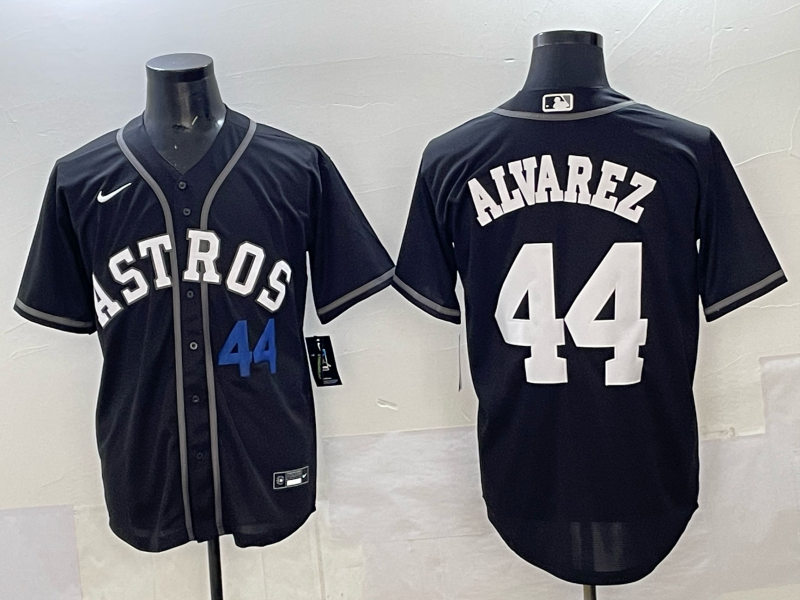 Men Houston Astros #44 Alvarez Black Nike 2025 MLB Jersey 004